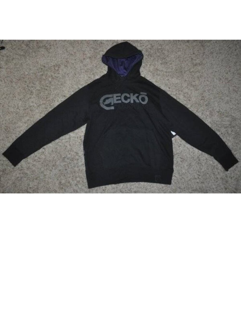Ecko Function Sweatshirt M Mens Black Long Sleeve Hooded Fleece Lined Hoodie